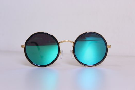 Klassische Aviator Sonnenbrille Grau Verspiegelt Gold